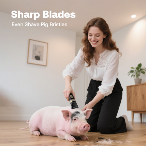 Dog Grooming Clippers, Low Noise, Electric Quiet, Rechargeable, Cordless, Adjustable Clipper Comb, Detachable Blades, Suitable for Dogs, Cats, and Other Pets, Black